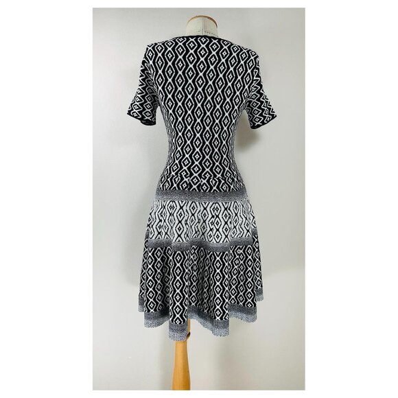 Saks Black Label Argyle Sweater Knit Dress XL - Picture 3 of 5